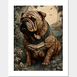 Bulldog Ninja - Traditional Japanese Ukiyoe Painting Posters and Art